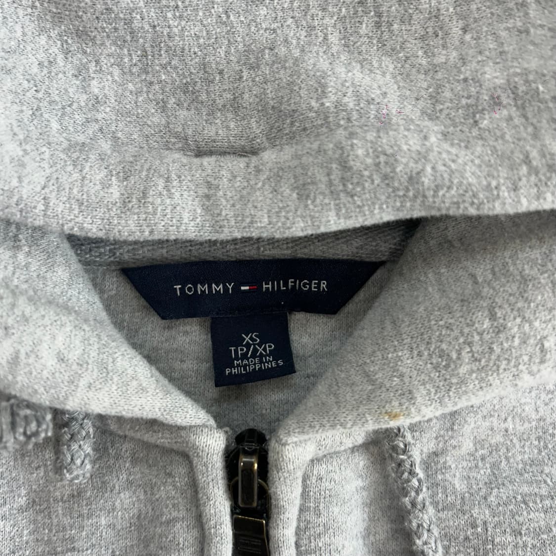 Tommy hilfiger 타미힐피거 스펠아웃 로고 그레이 후드집업  상품이미지5