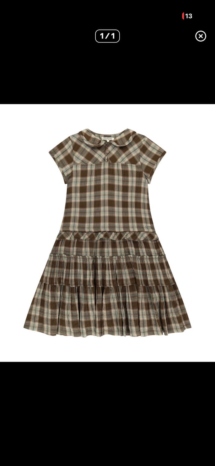 코이세이오 로우엣지체크 브라운치마 구해요 상품이미지1