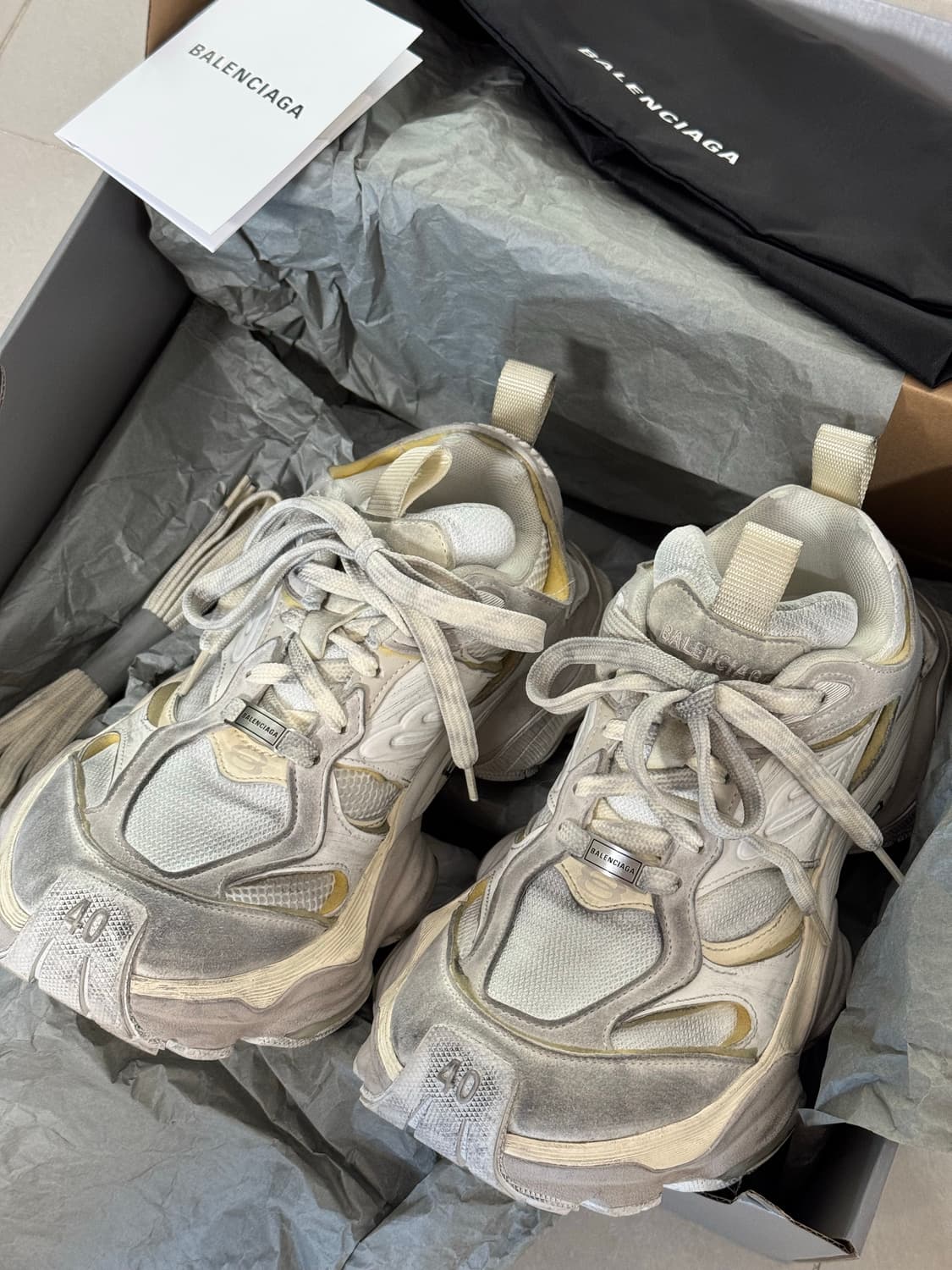 발렌시아가 카고 스니커즈 베이지(에그쉘) 40사이즈 상품이미지2