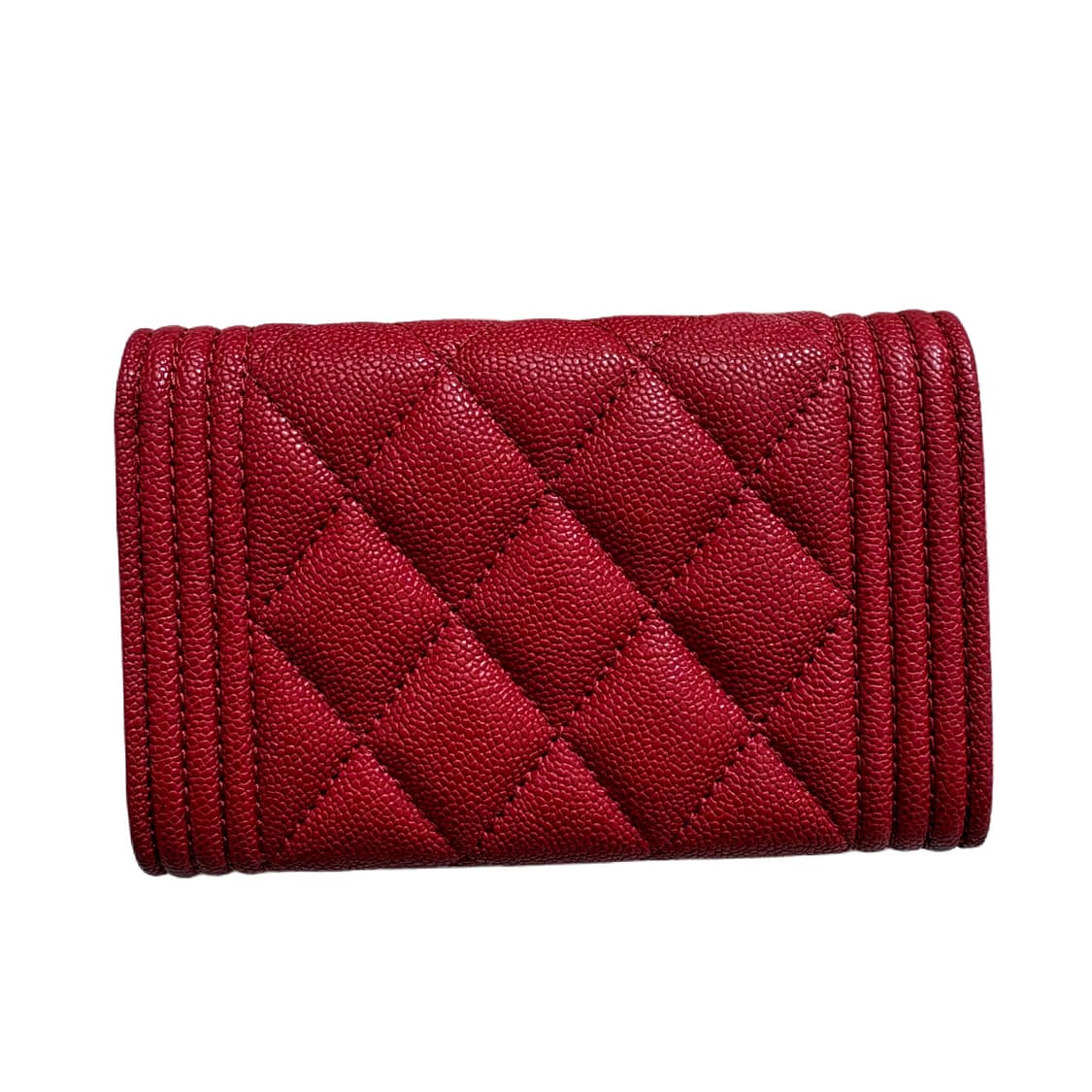 샤넬 보이 카드지갑 은장 레드 상품이미지2