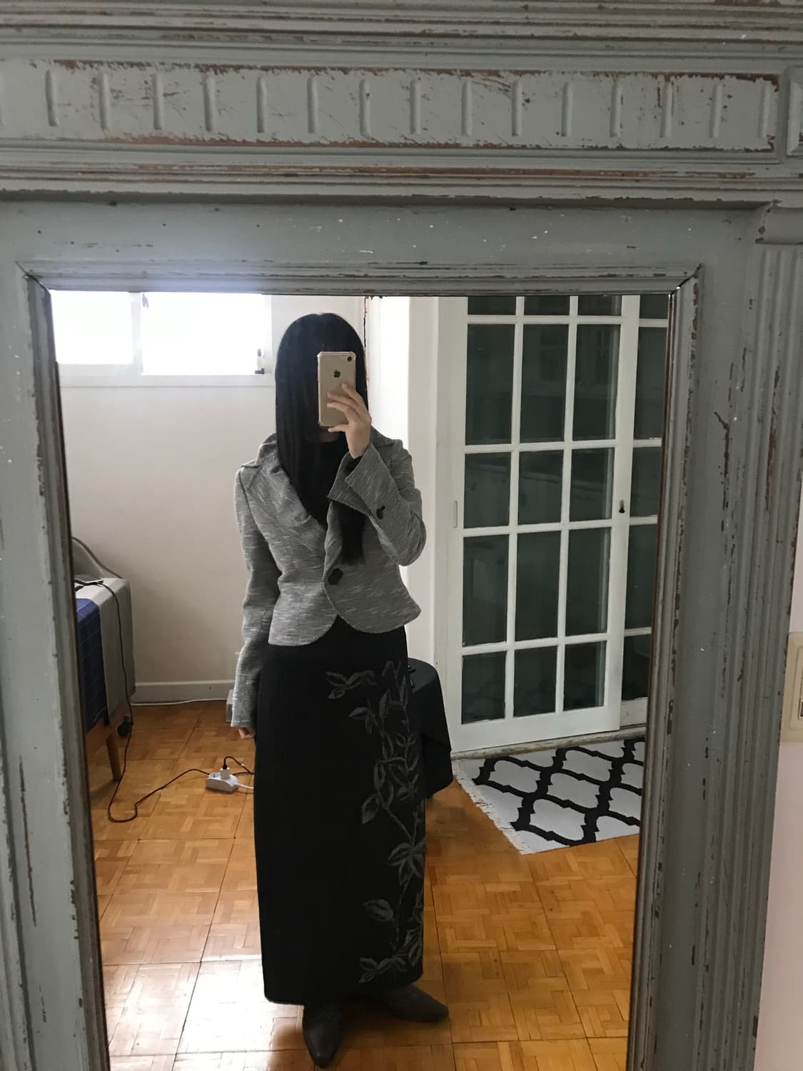 vintage pattern skirt 상품이미지2