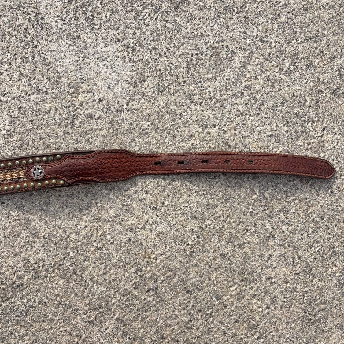 토니 라마 Tony Lama 스터디드 웨스턴 레더 벨트 상품이미지6