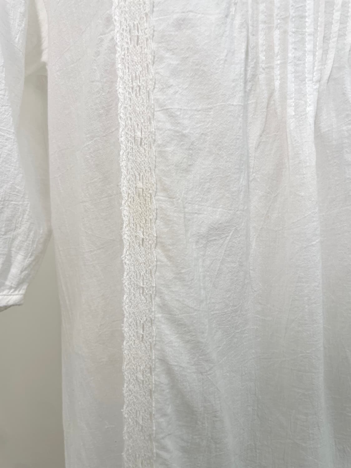 EARTH white lace trim pure cotton opc 상품이미지8
