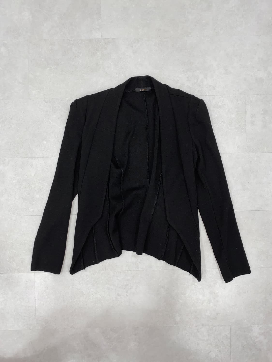 Shawl Collar Open Knit Jacket 상품이미지1