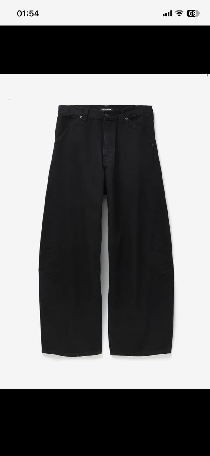 해칭룸 Wide Curve Jeans Jet Black 상품이미지1