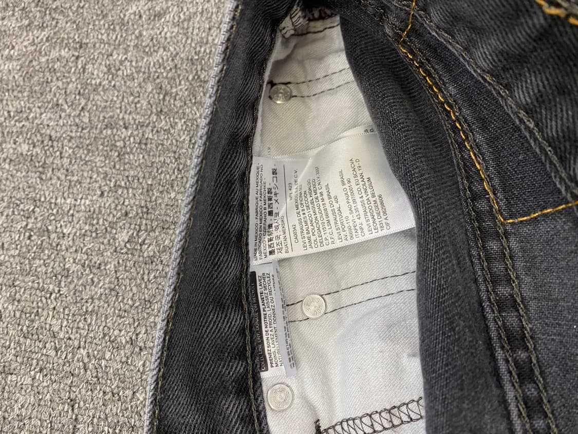 Levis 리바이스 505 흑청 데님팬츠 상품이미지7