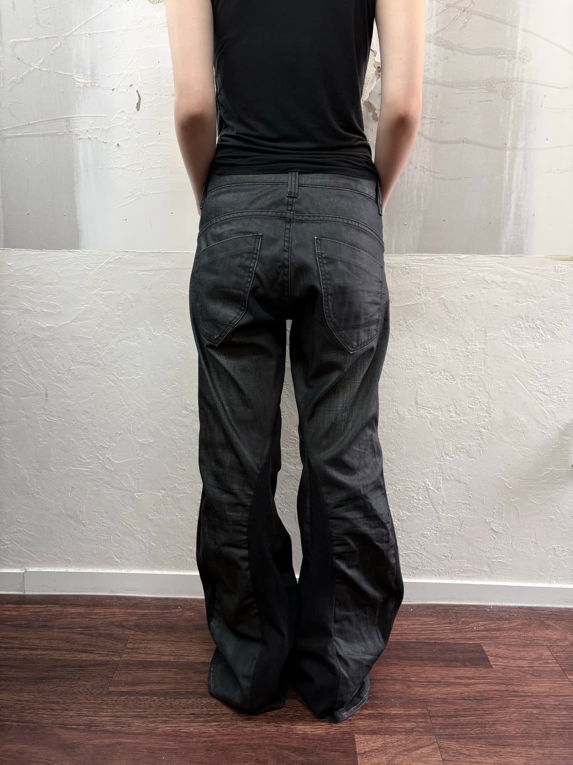 incision line bootcut cargo pants 상품이미지5