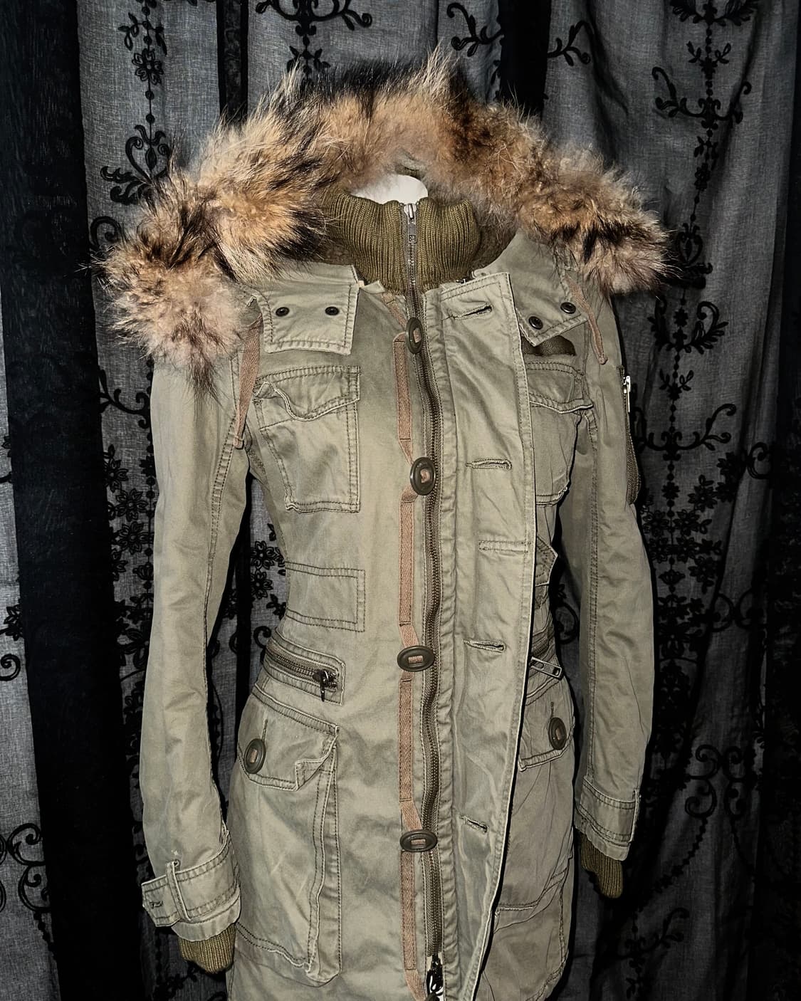 Olive Green Military Field Jacket 상품이미지2