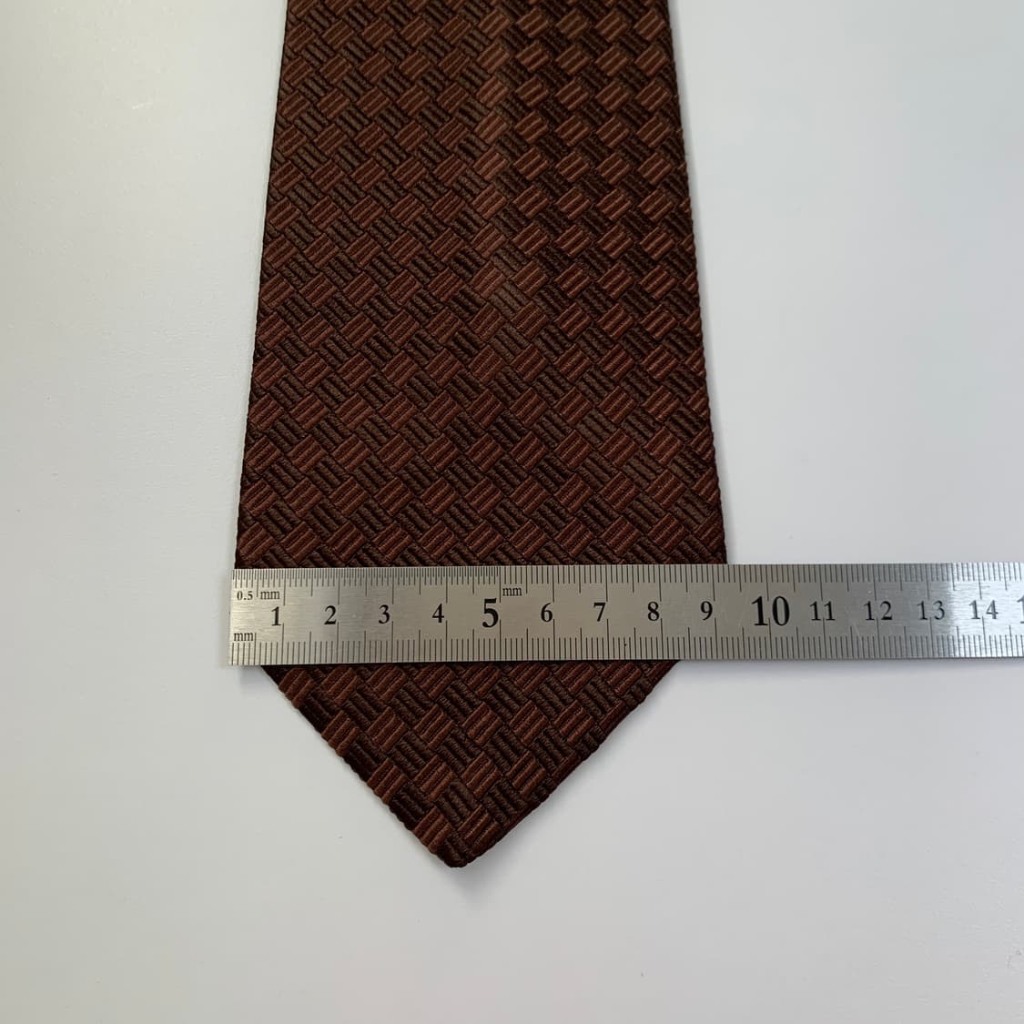 살바토레 페레가모 이태리 100실크 명품넥타이 브라운 체크무늬 A+등급 상품이미지10