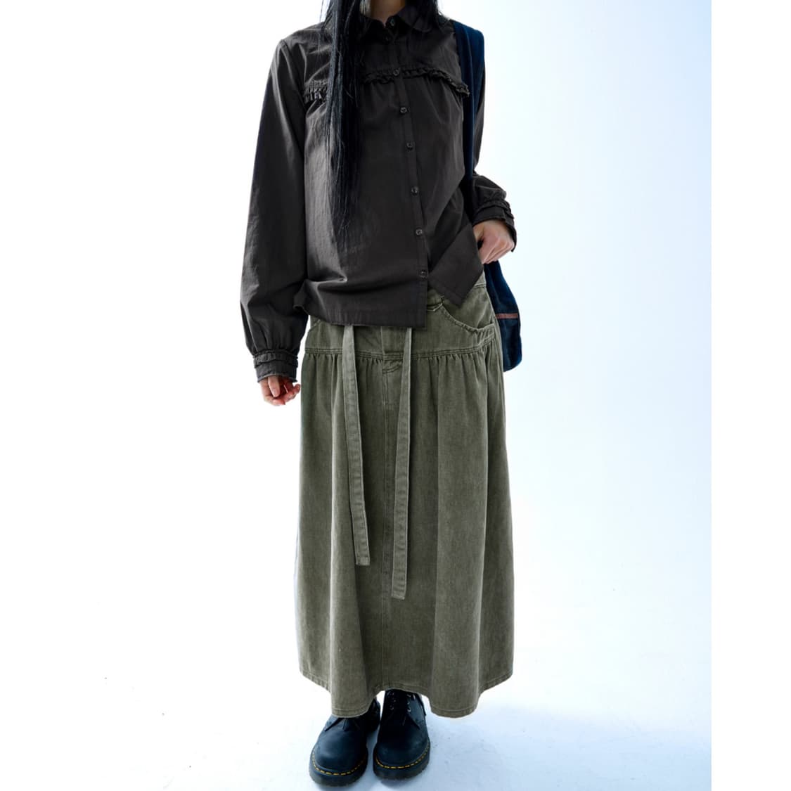 [2] 코이세이오 퍼피 코튼 스커트 브라운 상품이미지6