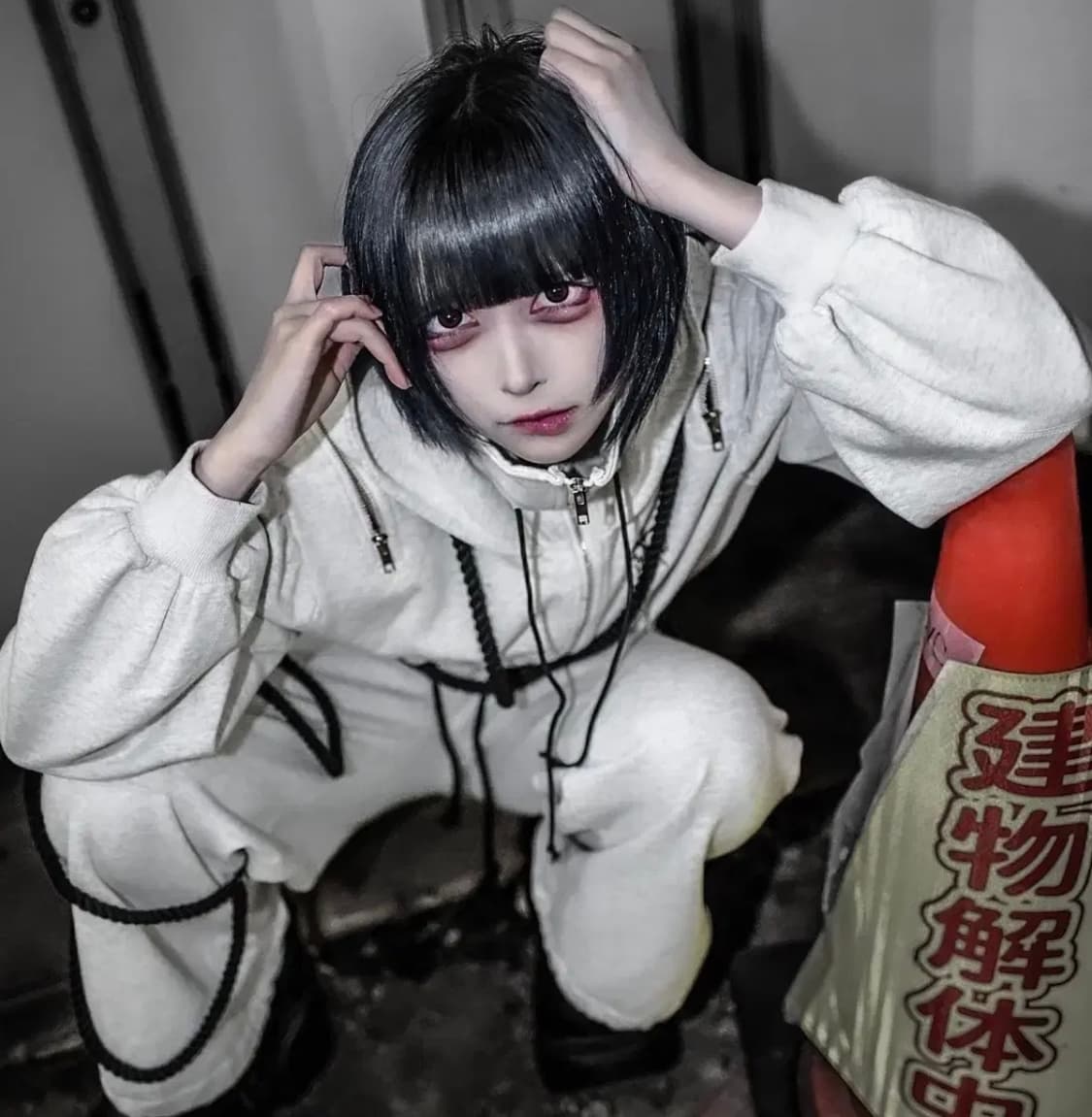 Kry clothing set up 셋업 펑크 지뢰계 빈티지 중성계 상품이미지2