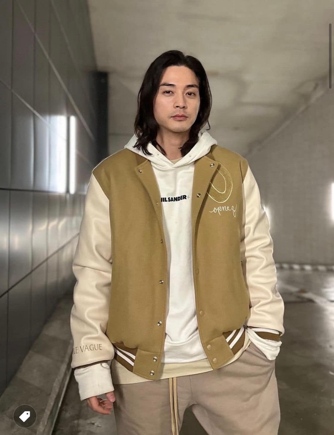 {새상품급/48size} 우영미 바시티 자켓 베이지 상품이미지6