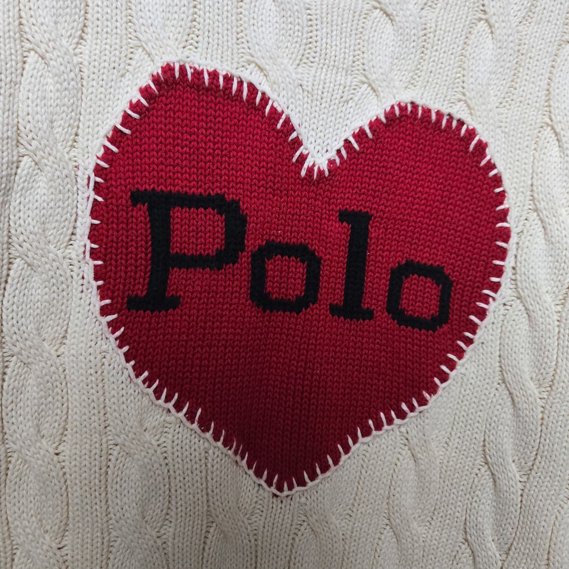 폴로랄프로렌 코튼 케이블 하트로고 니트 / 여성니트 상품이미지4