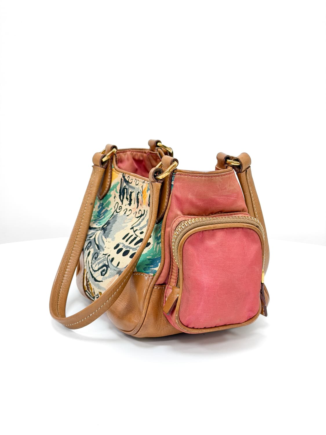 프라다 베네치아 캔버스 & 레더 미니백 상품이미지5