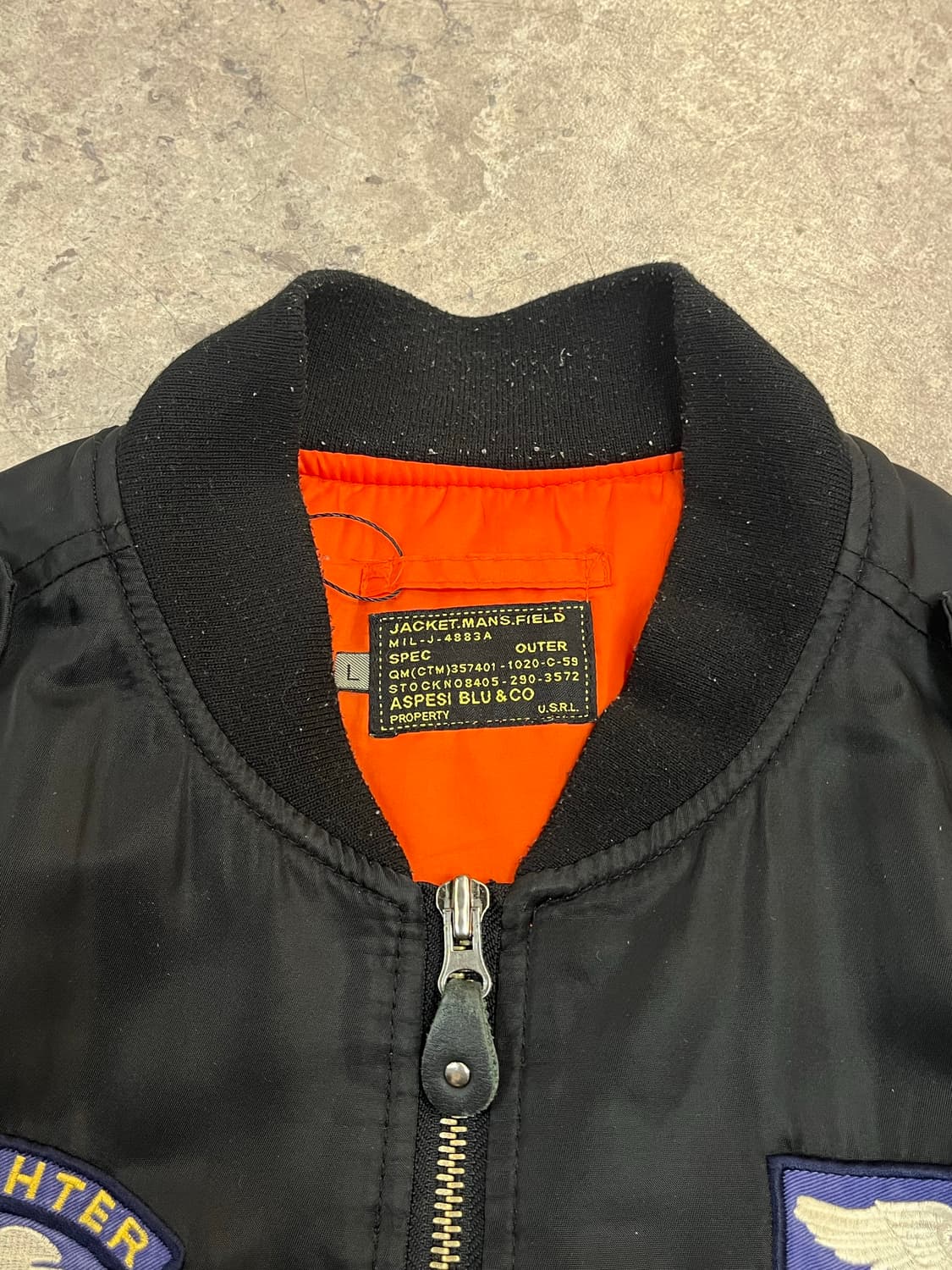 아스페시 ma1 항공점퍼 블랙 L #csz2481 상품이미지3