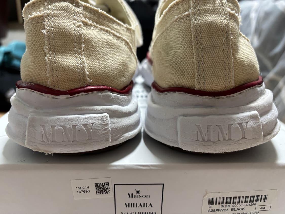 *[EU 45] 미하라 야스히로 피터슨 솔 캔버스 로우탑 스니커즈 내츄럴 상품이미지3