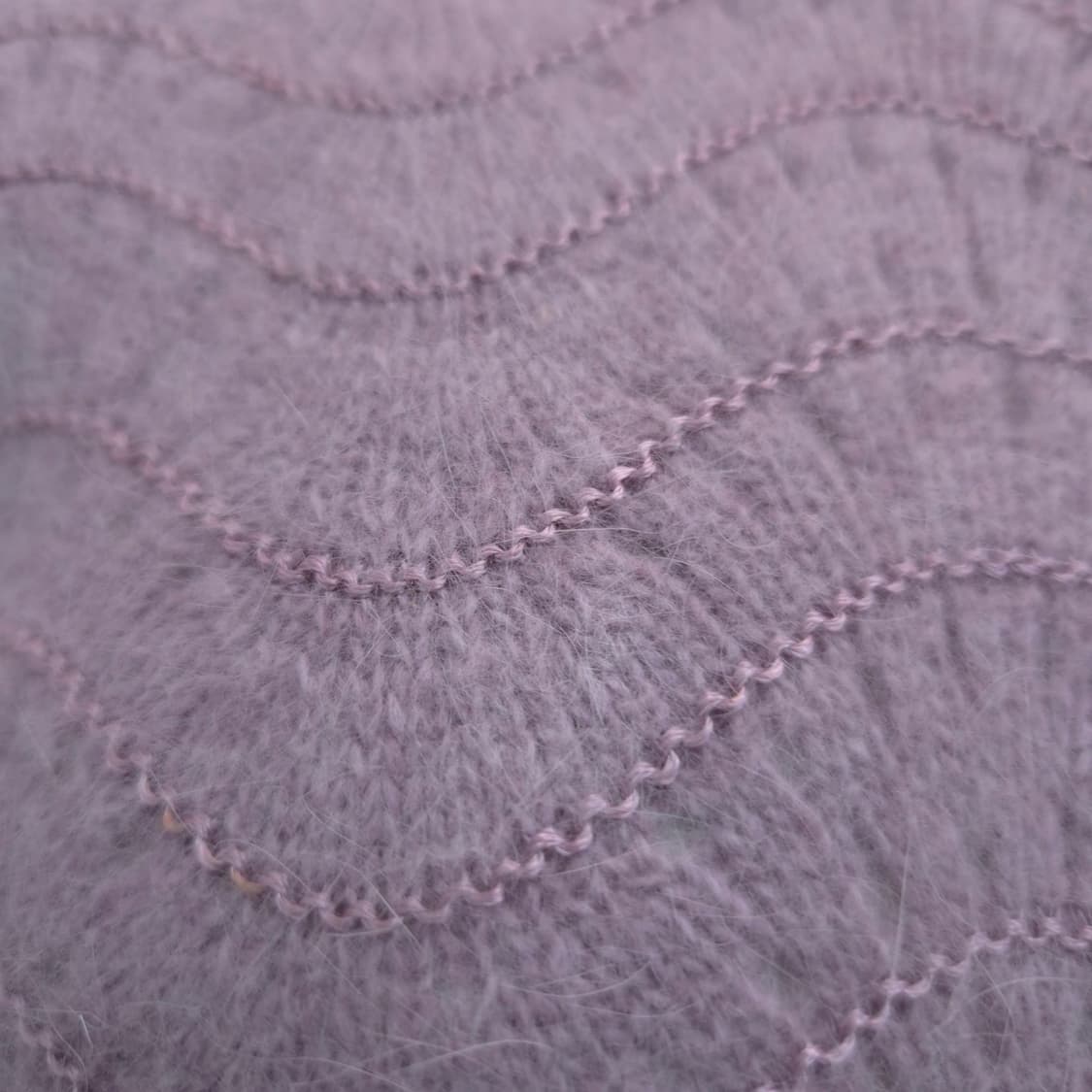 연보라 라운드넥 8부 울가디건 일본빈티지 상품이미지7