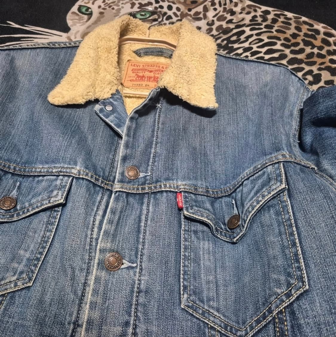 90's 리바이스 재팬 71550-04 데님 셰르파 라인드 트러커 자켓 상품이미지3