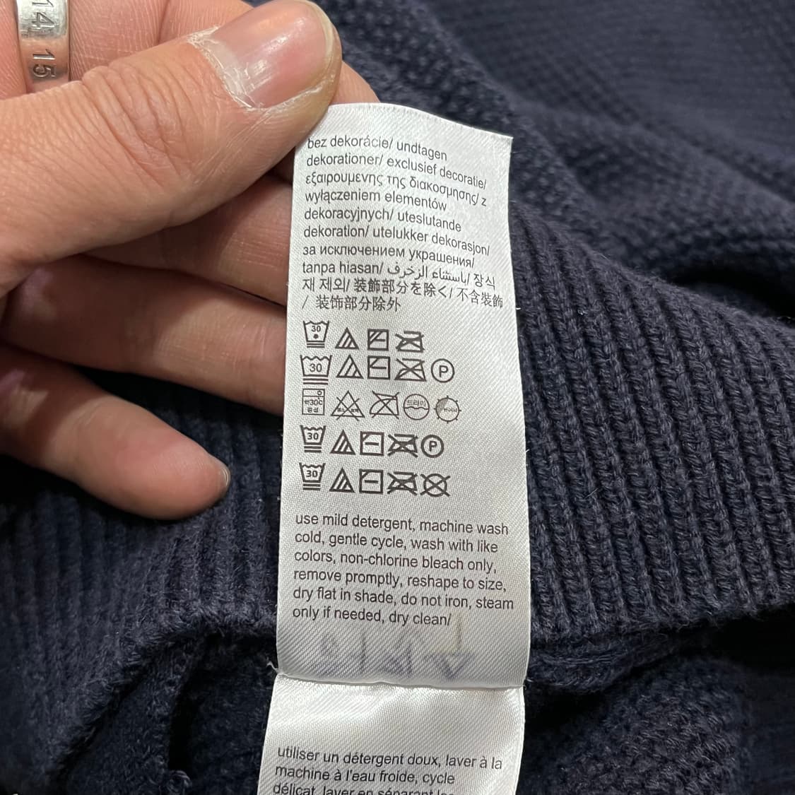  캘빈클라인 자수 니트 집업 y14773 상품이미지8