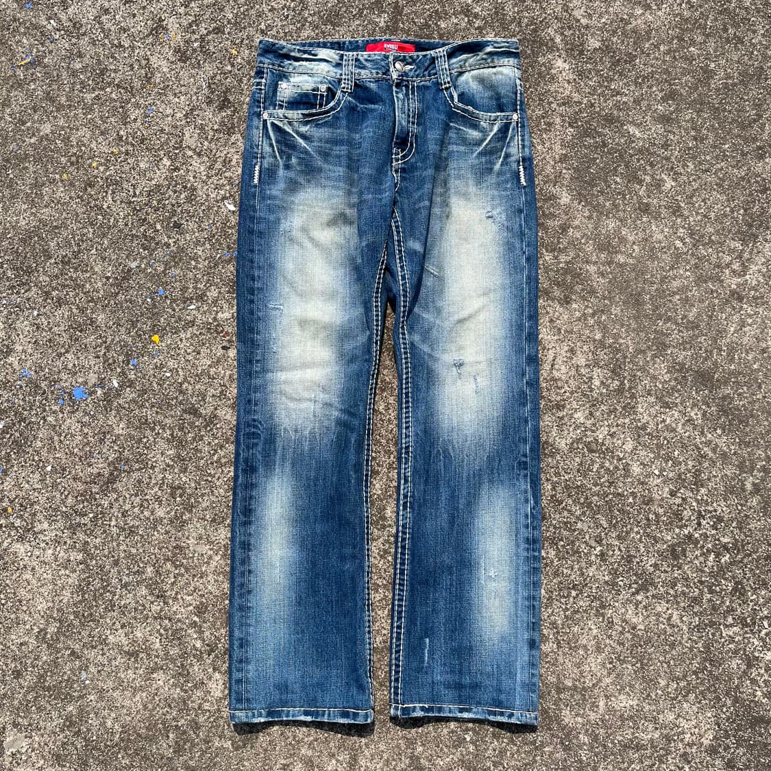 [34] 에비수 빅로고 데님 팬츠 상품이미지4