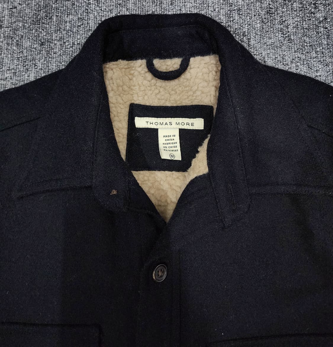 토마스 모어 울 블렌드 플리스 안감 셔츠 자켓 M 상품이미지4