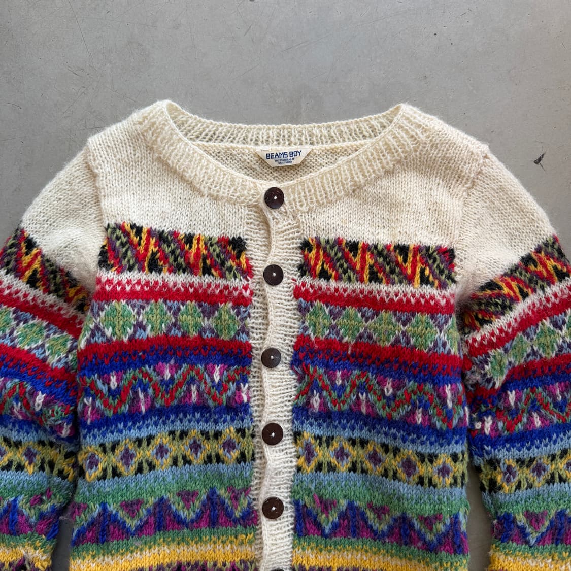 빔즈 보이 페어아일 니트 가디건 상품이미지3