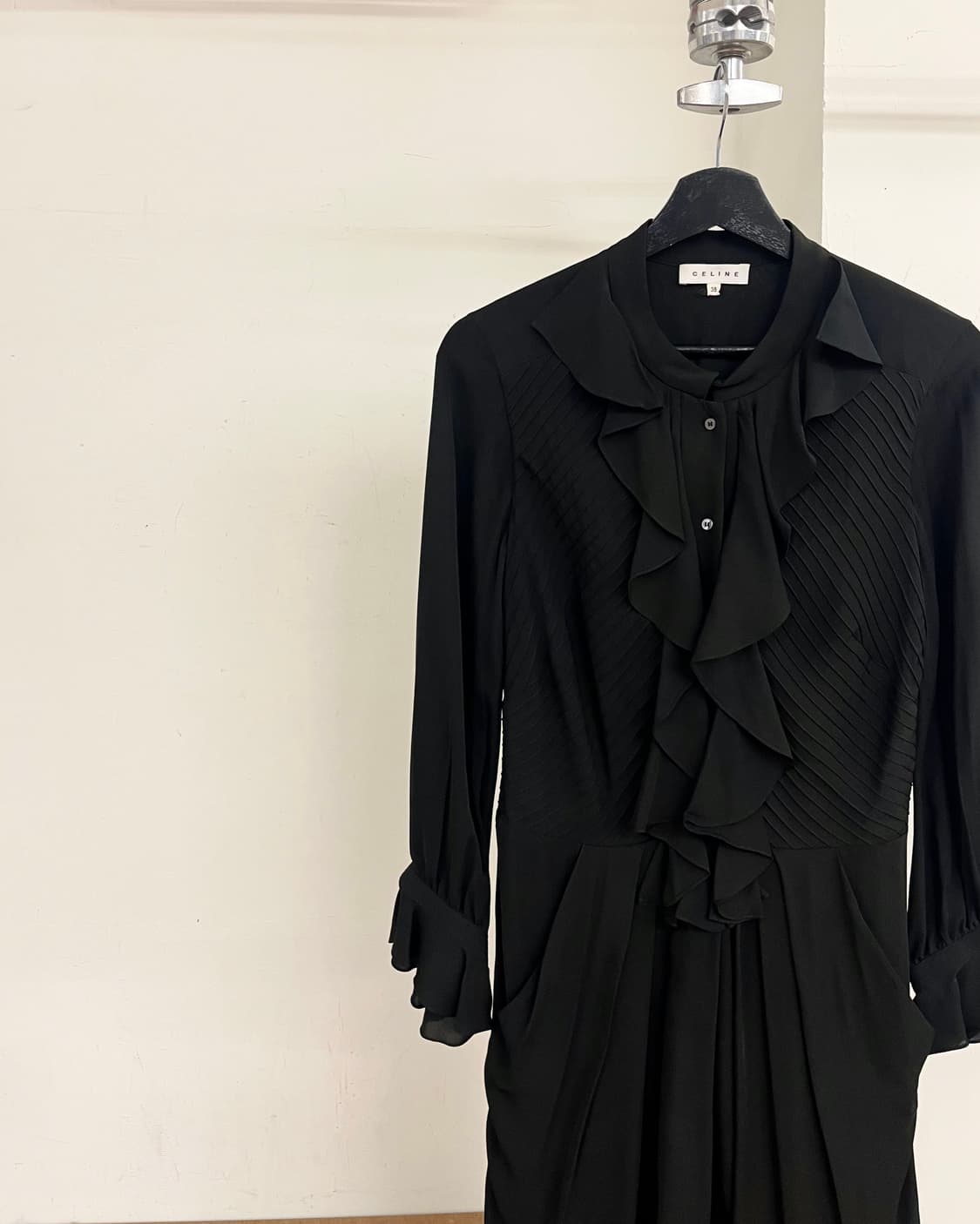 셀린느 블랙 실크 드레스 상품이미지3