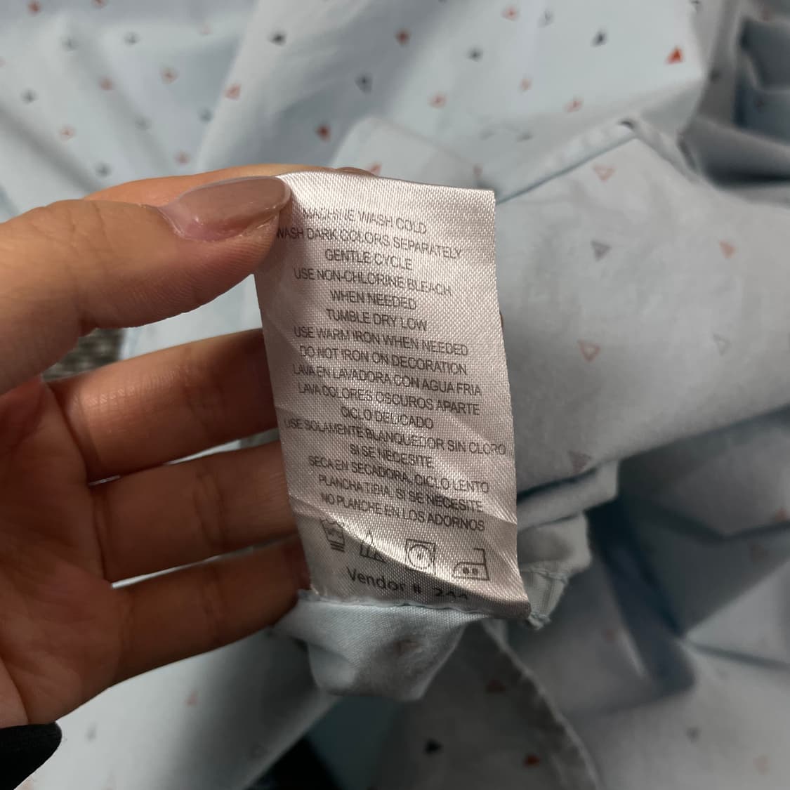 LEE 리 스카이블루 트라이앵글 패턴 긴팔 셔츠 XXL 상품이미지9