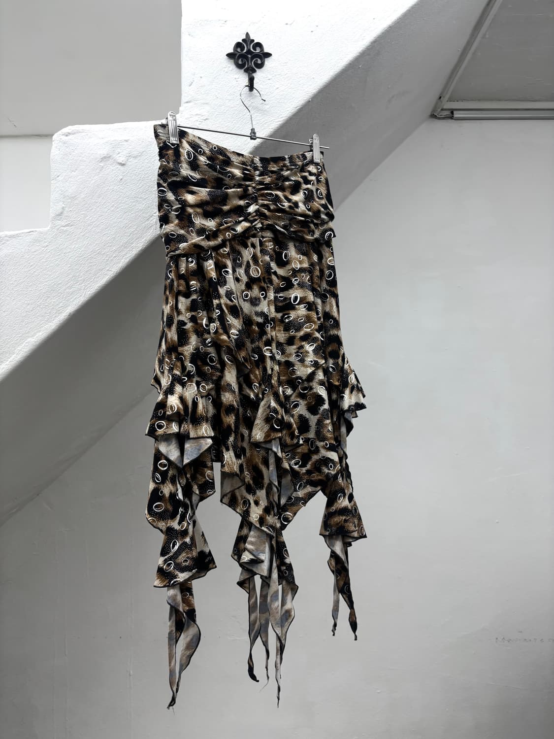 Leopard unbalanced skirt   상품이미지4