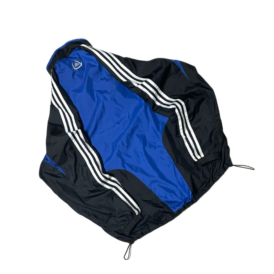 L 아디다스 오버핏 올드스쿨 바람막이 자켓 블루 블랙 상품이미지4