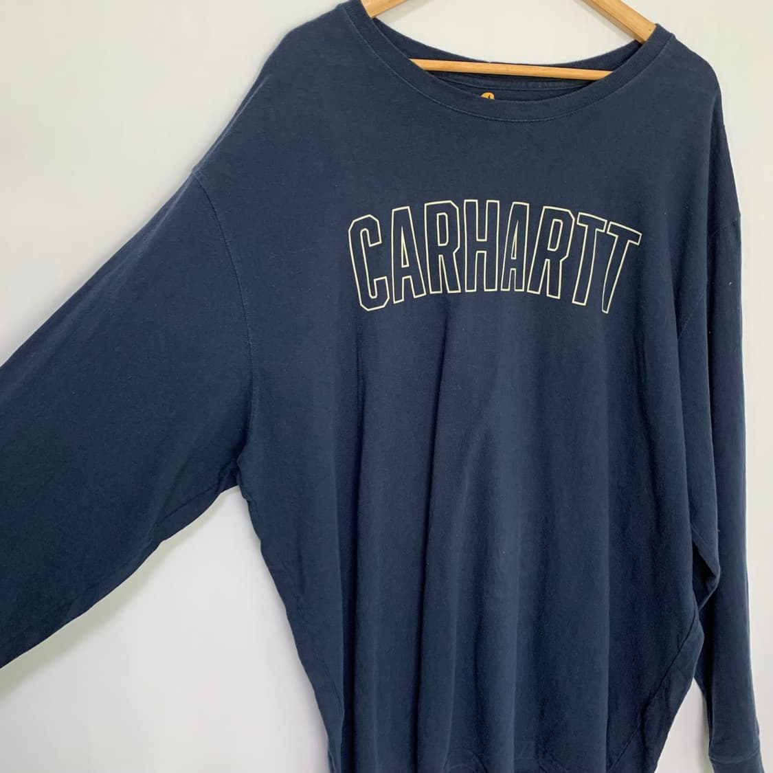 칼하트 루즈핏 레터링 롱슬리브 네이비 2XL 오버사이즈 빈티지 긴팔티셔츠 상품이미지3