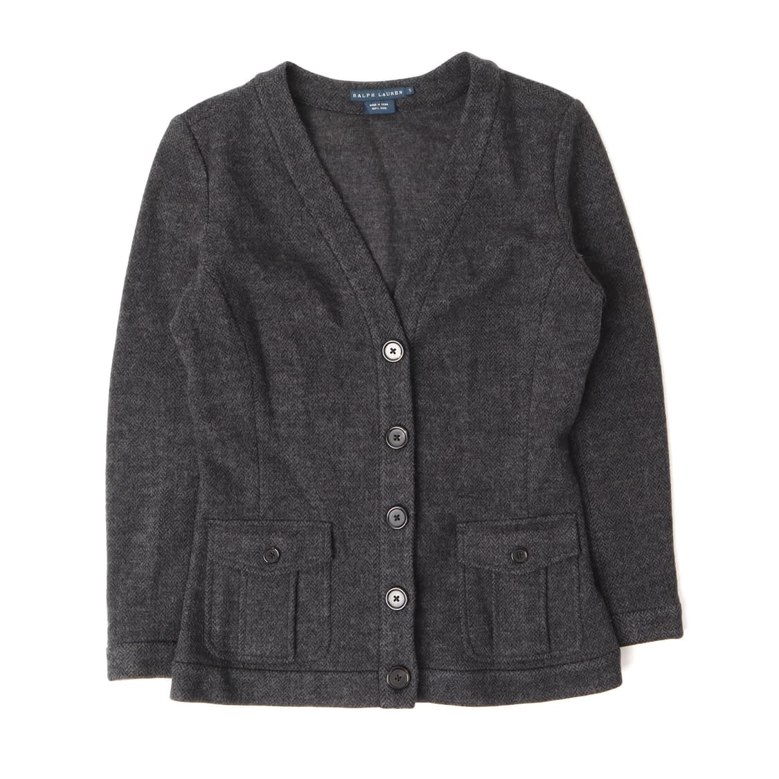 랄프로렌 챠콜그레이 울 버튼 가디건 상품이미지1