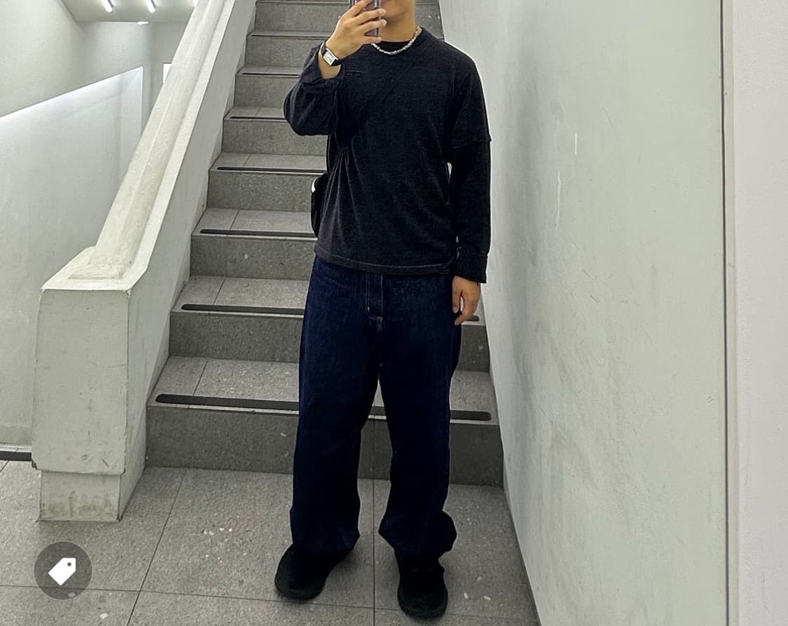 해칭룸 레이어 커프스 티 상의 상품이미지4