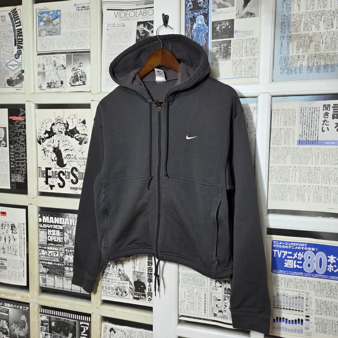 나이키 그레이 스우시 반크롭 후드집업 상품이미지1