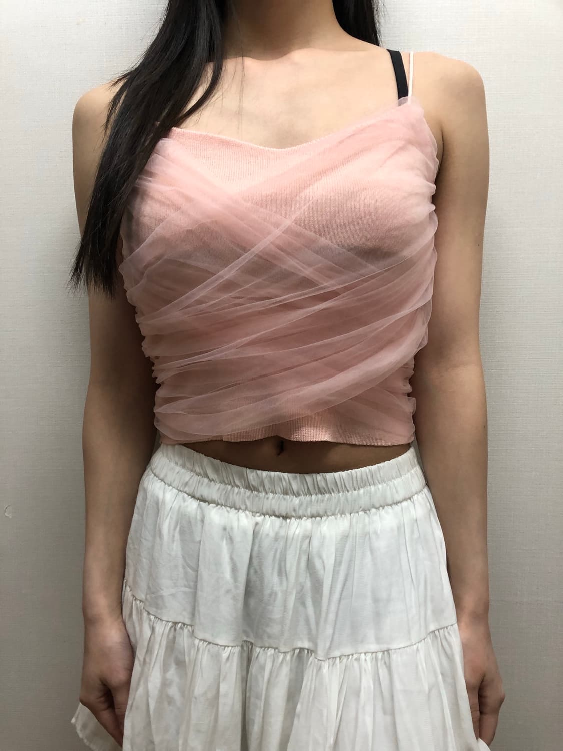 빈티지 핑크 레이스 슬리브리스 상품이미지1