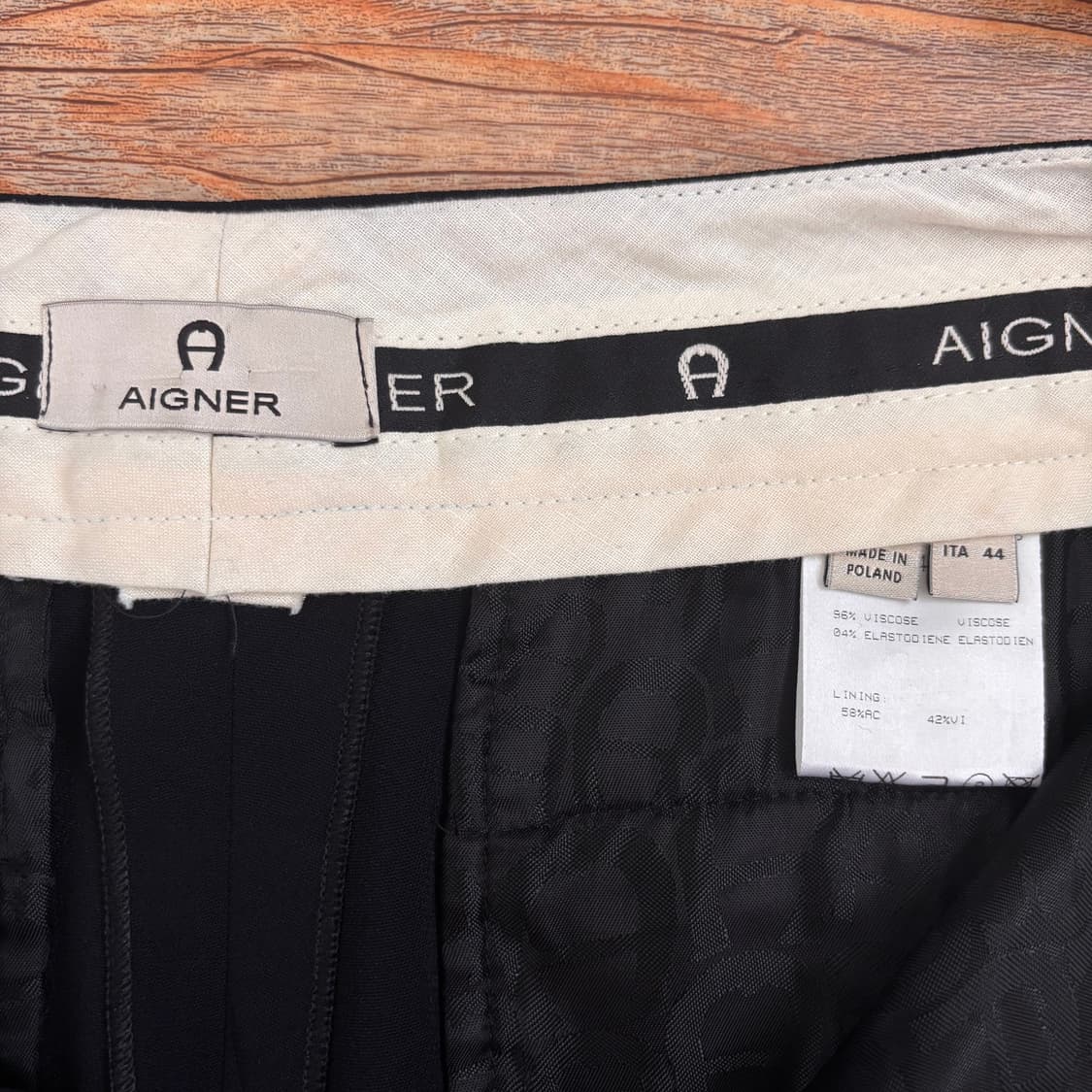 아이그너 정품 블랙 팬츠 28 비스코스 세련된 실루엣 상품이미지5