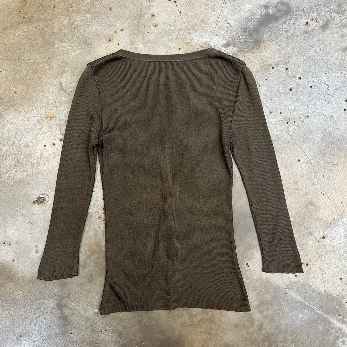 꾸레쥬 골지 브이넥 가디건 상품이미지4