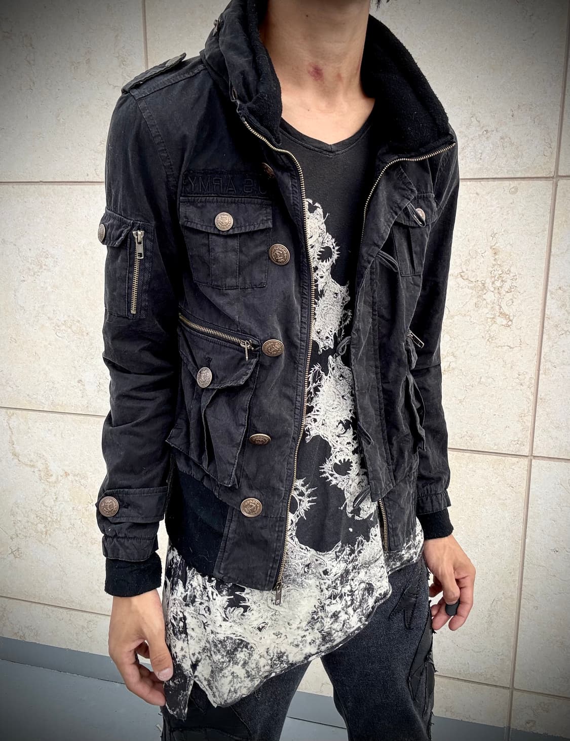 “Vintage” 00’s Gimmick Design Black Jk 상품이미지3