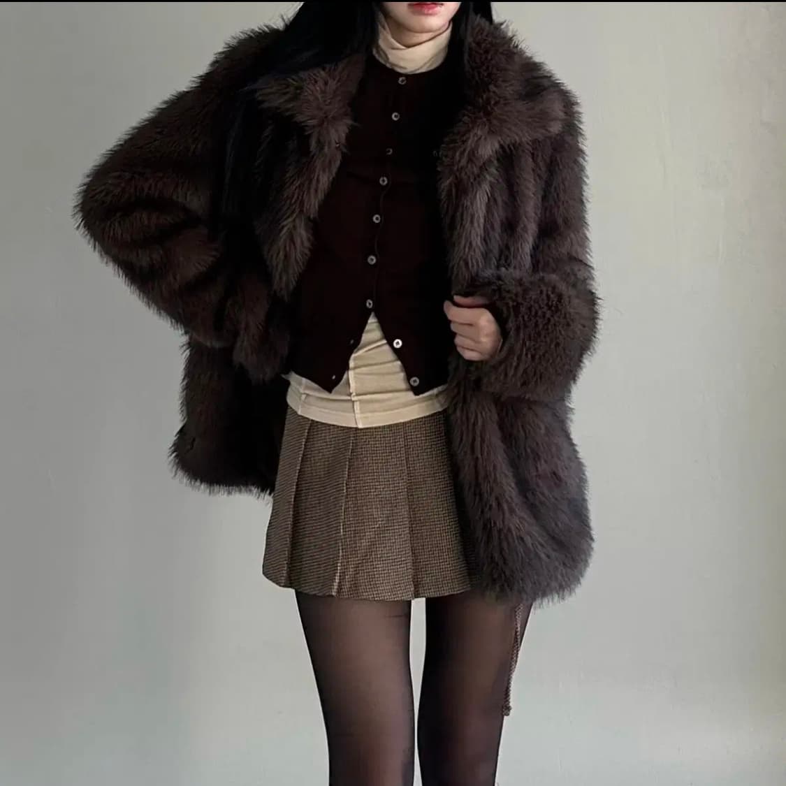 뉴얼린 베어 퍼자켓 프라운 상품이미지1