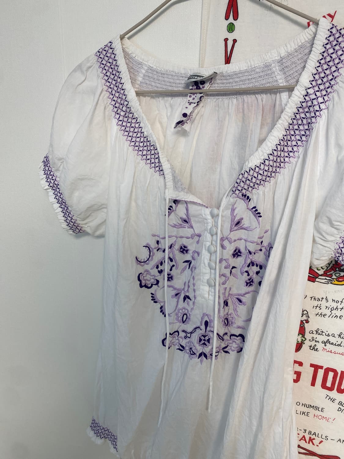 유럽빈티지 자수 반팔셔츠 모리걸 상품이미지4