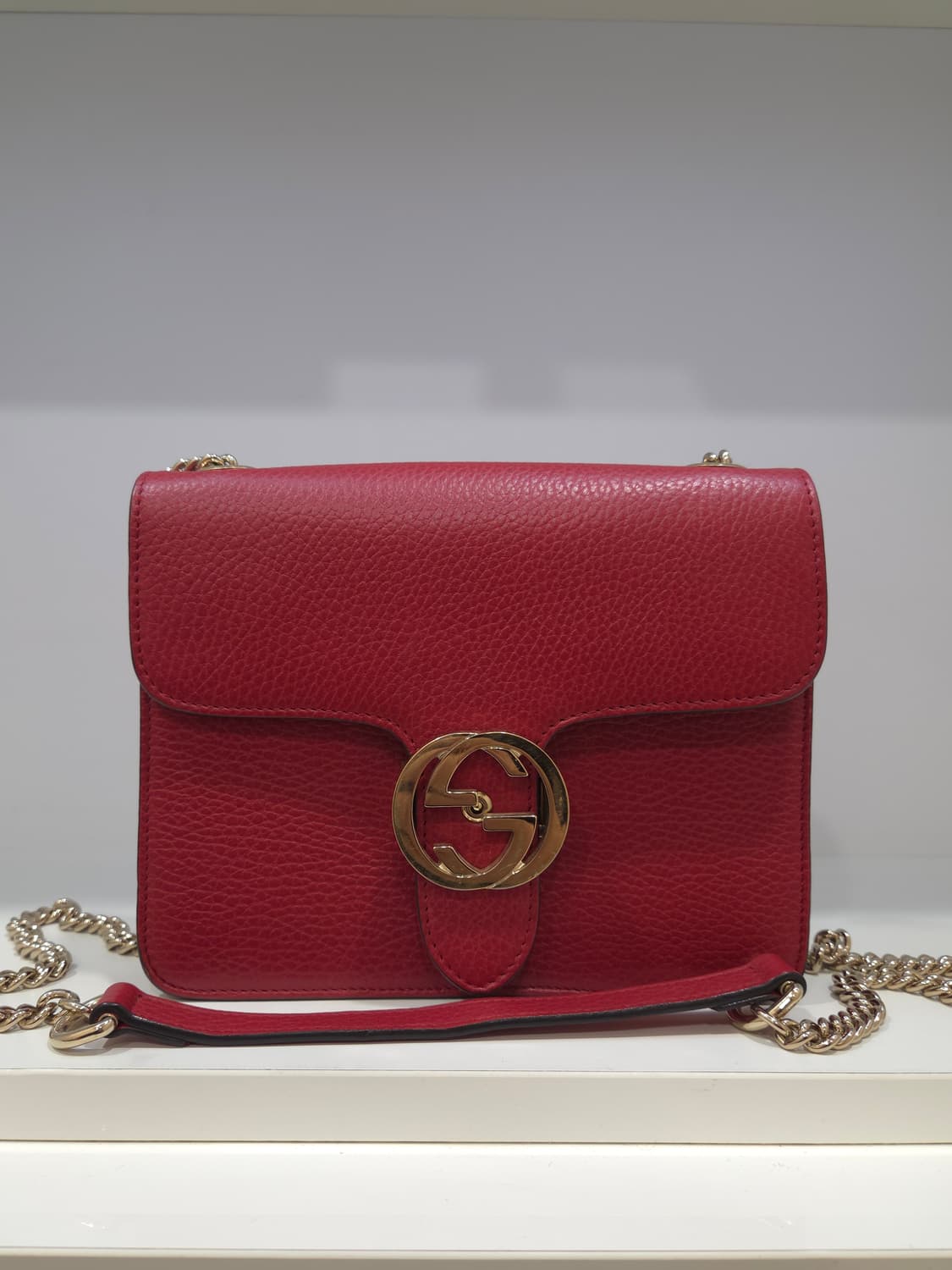 구찌 인터로킹 빨강 체인백 상품이미지1