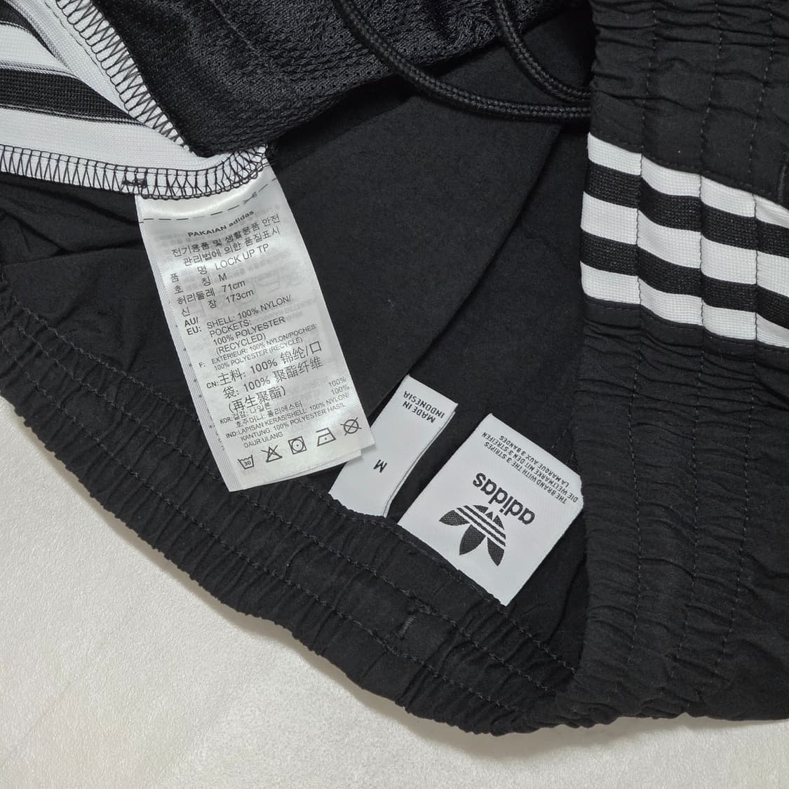 M 아디다스 락업 트랙팬츠 조거팬츠 검흰 상품이미지4