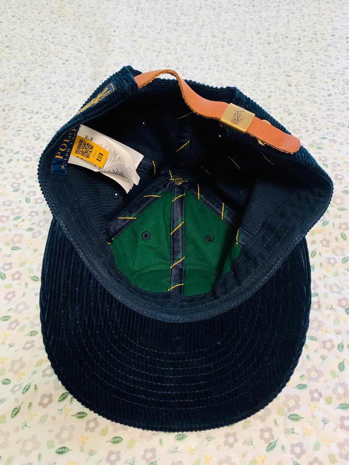 [FREE] 폴로 랄프로렌 로고 패치 코듀로이 볼 캡 네이비 상품이미지5