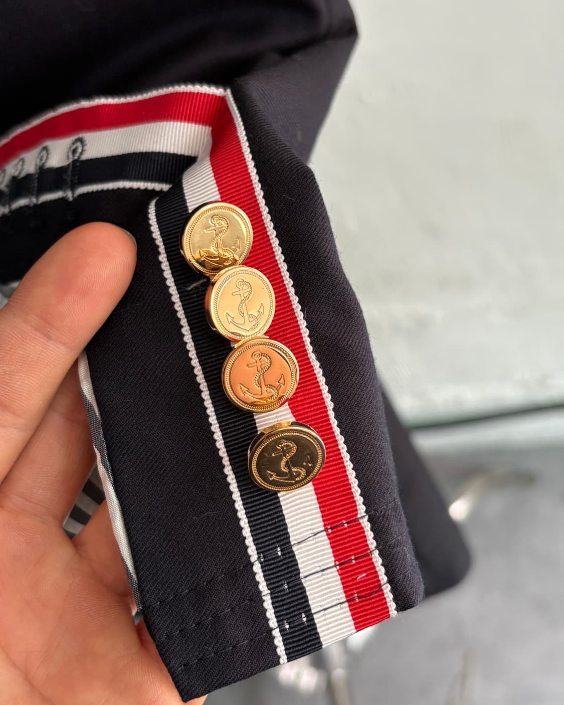 Thom Browne 톰브라운 네이비 체스터필드 코트 상품이미지5
