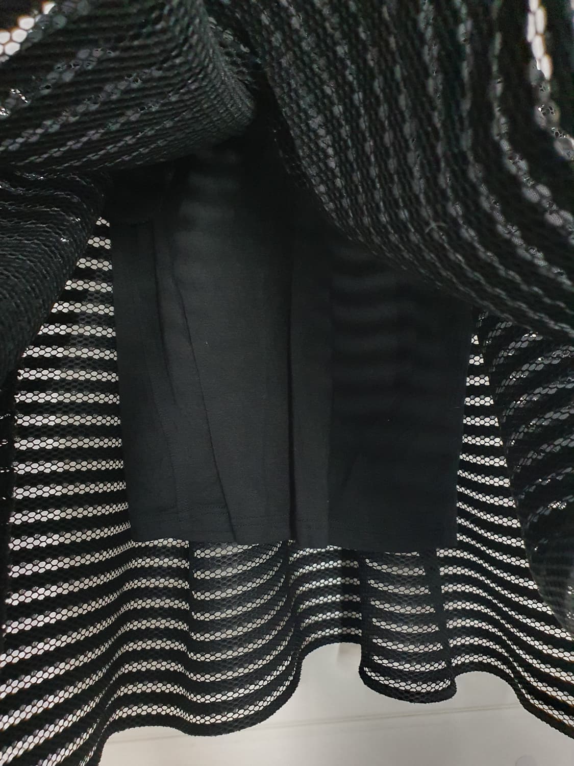 마쥬 Maje 우아한 블랙 시스루 A라인 미디 스커트 사이즈 1 상품이미지5