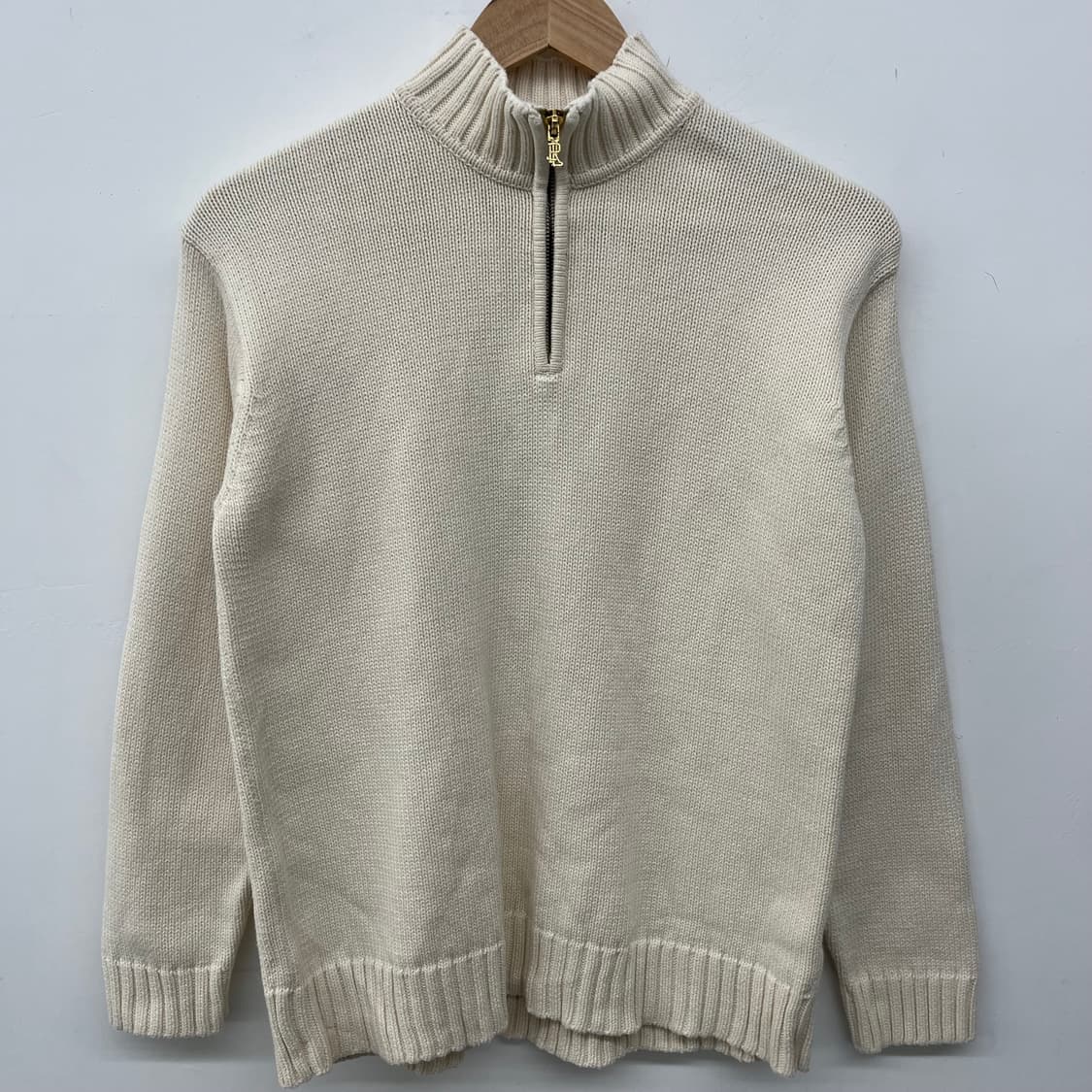 폴로 아이보리색 하프넥 니트 스웨터 여s 상품이미지2