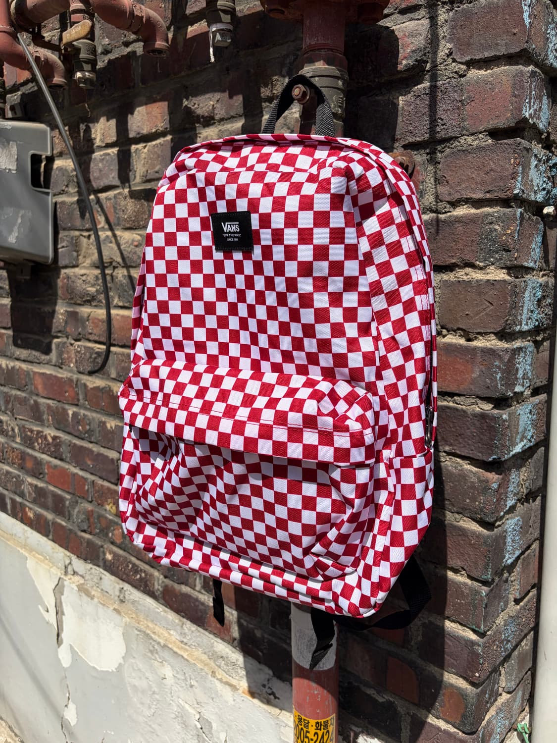 Vans 레드 체커보드 클래식 백팩 상품이미지2