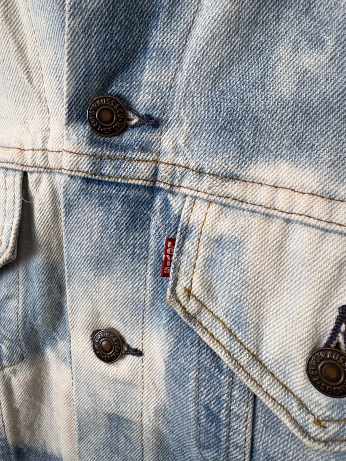 리바이스 90s 빈티지 스컬 큐빅 데님 트러커 자켓 상품이미지5