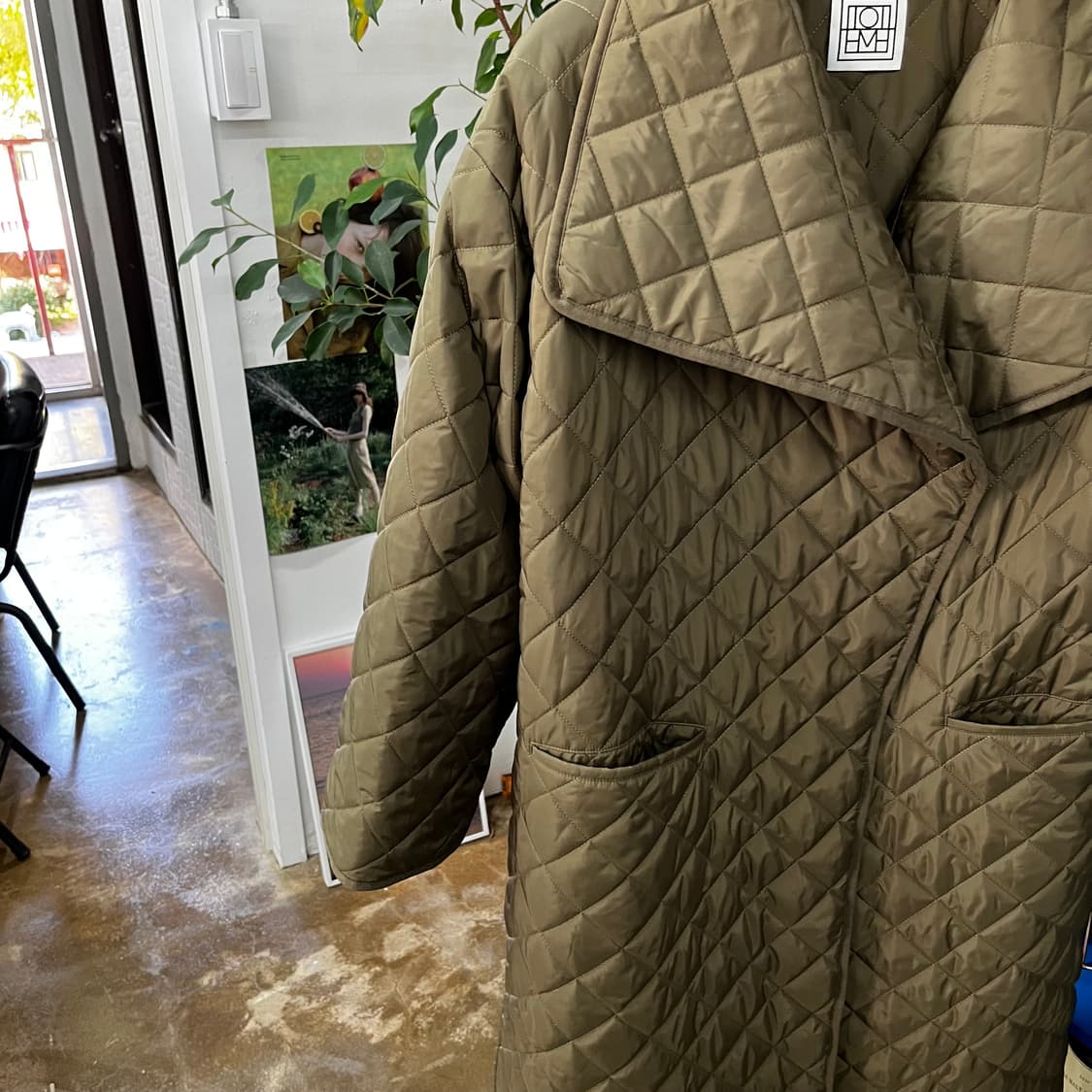 토템 시그니쳐 퀼팅 코트 미사용 S 상품이미지3