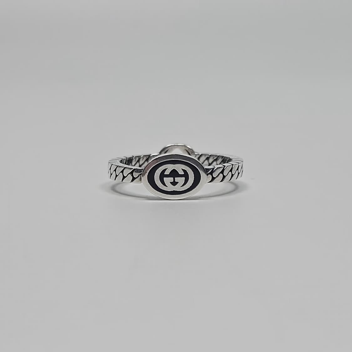 구찌 인터로킹 에나멜 체인 반지 ( 17호 ) 상품이미지1